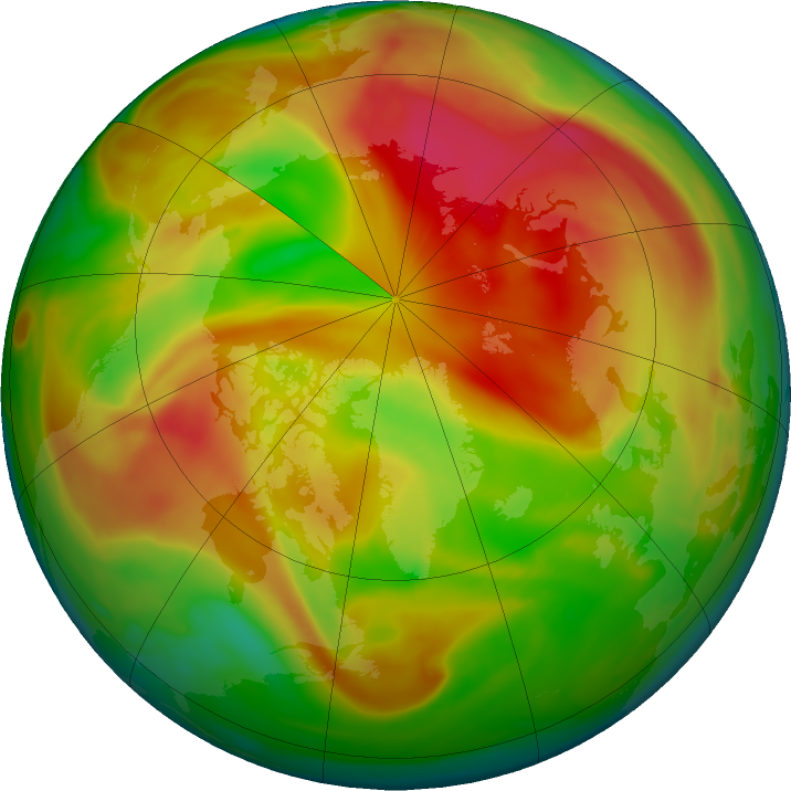 Arctic ozone map for 01 May 2019
